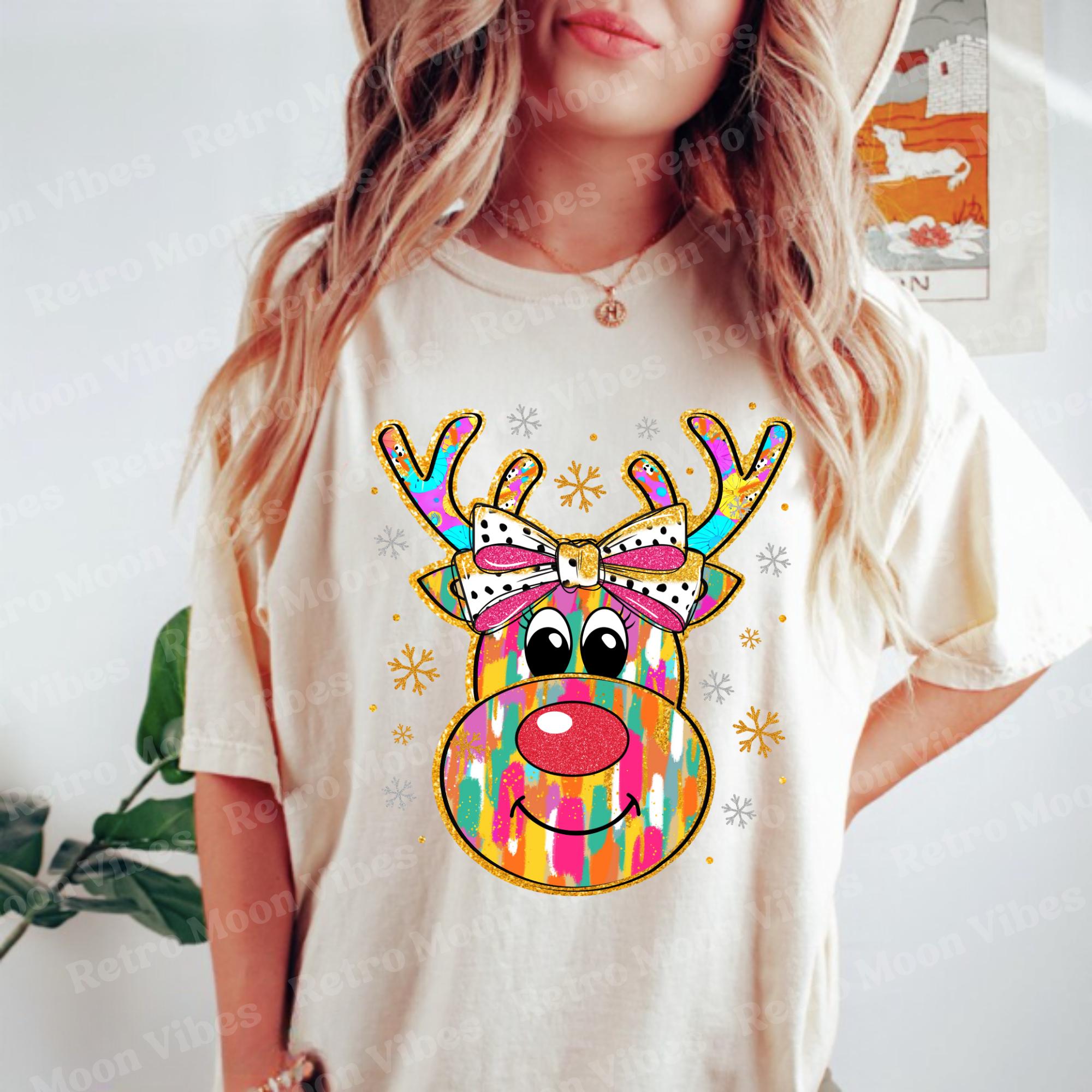Colorful Reindeer Png, Rudolph the Reindeer Png, Christmas Reindeer Png ...