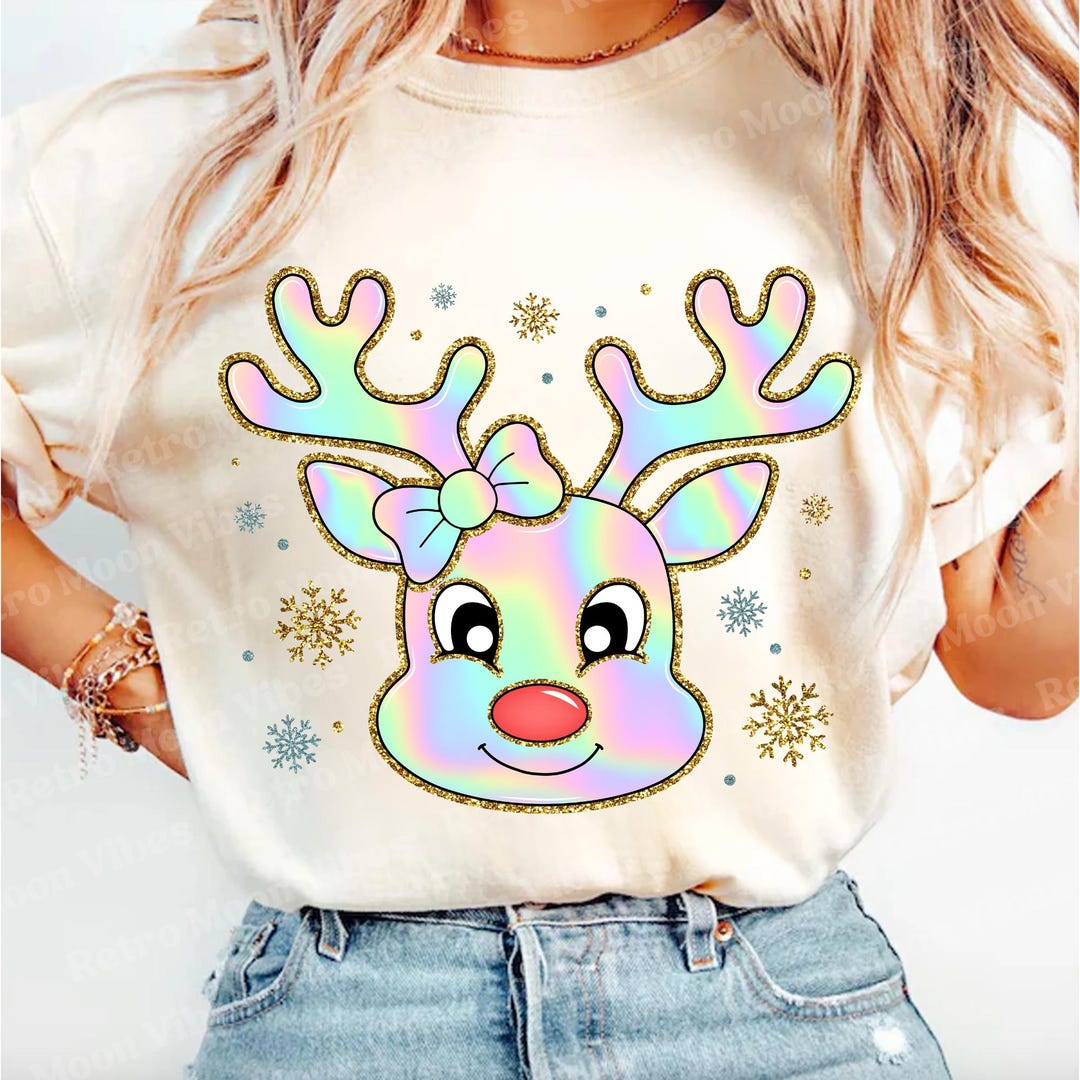 Glitter Reindeer Png, Rudolph the Reindeer Png, Christmas Reindeer Png ...