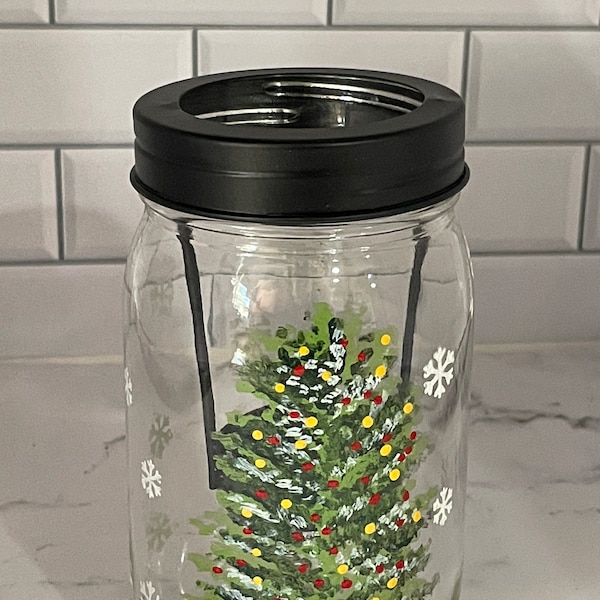 Christmas Tree Jar Etsy