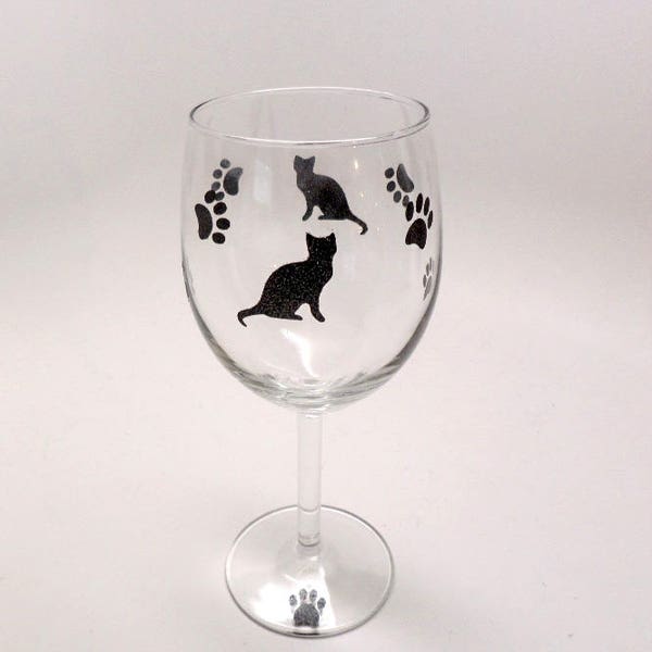 Cat Wine Glass - Etsy