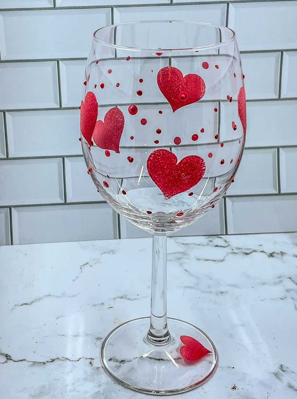 Fiala Design Works Stemless Wine Glasses Hearts