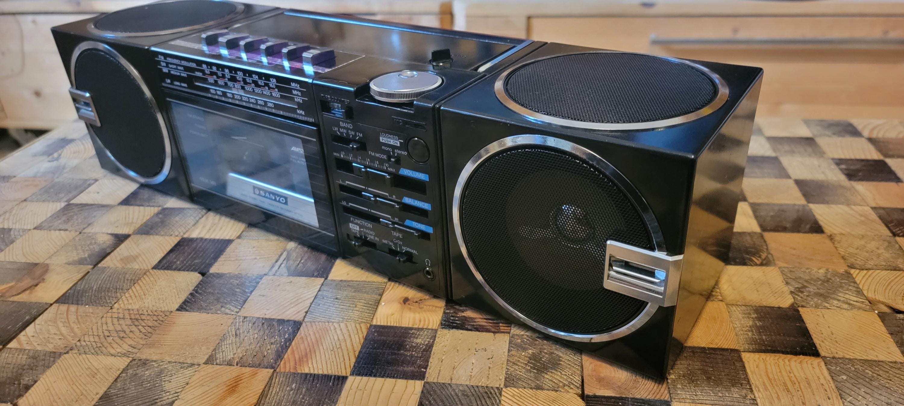 SANYO サンヨー M-755X ◇昭和レトロ 70s｜モノラル ラジカセ｜SANYO サンヨー M-755X