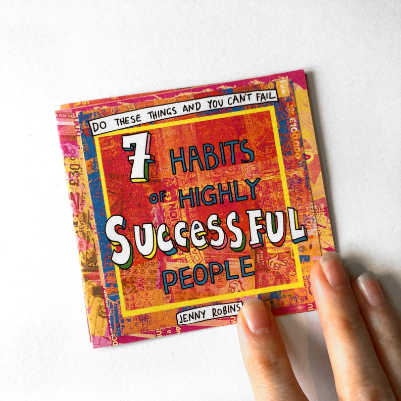 Luck Zine 7 Habits of Highly Successful People limited edition with unique collage poem image 5