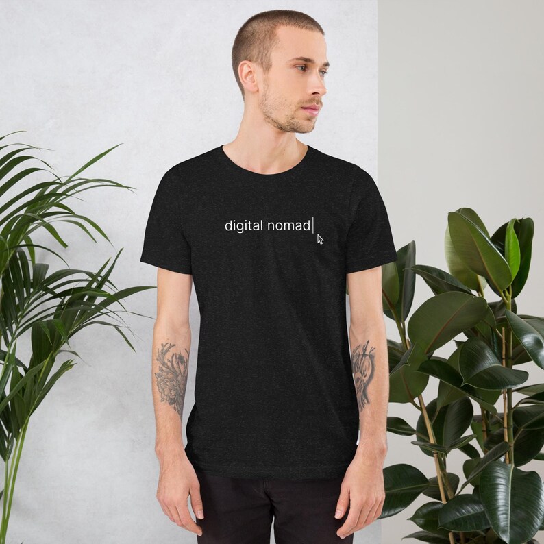 Digital Nomad Black T-Shirt – Tech Nerd & Geek Shirt for Remote Workers