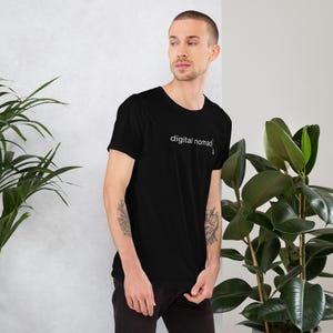 Digital Nomad Black T-Shirt – Tech Nerd & Geek Shirt for Remote Workers