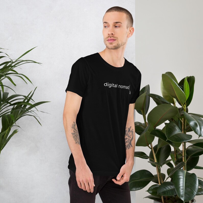 Digital Nomad Black T-Shirt – Tech Nerd & Geek Shirt for Remote Workers