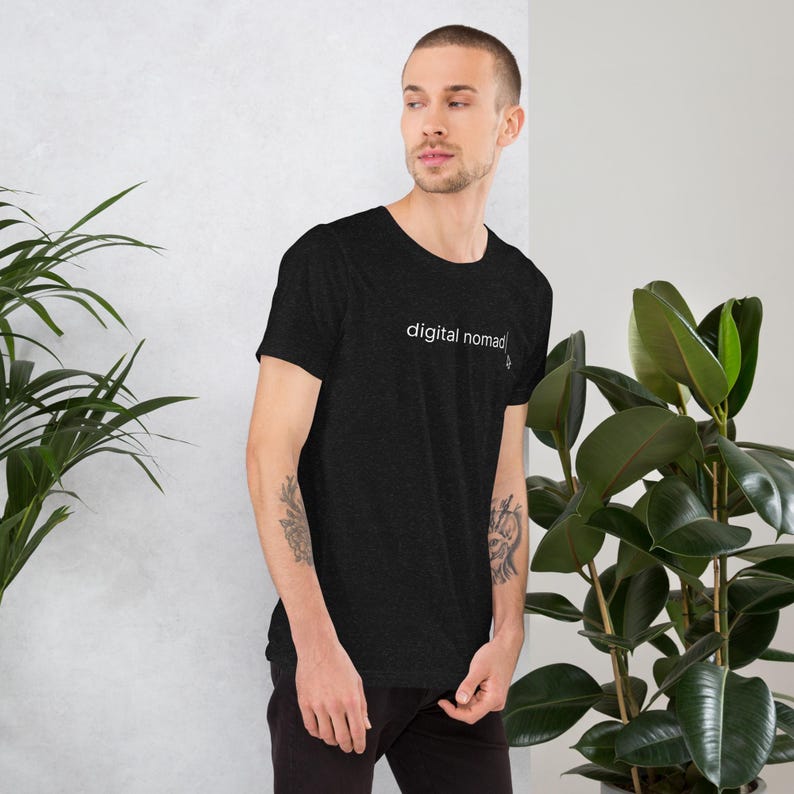 Digital Nomad Black T-Shirt – Tech Nerd & Geek Shirt for Remote Workers