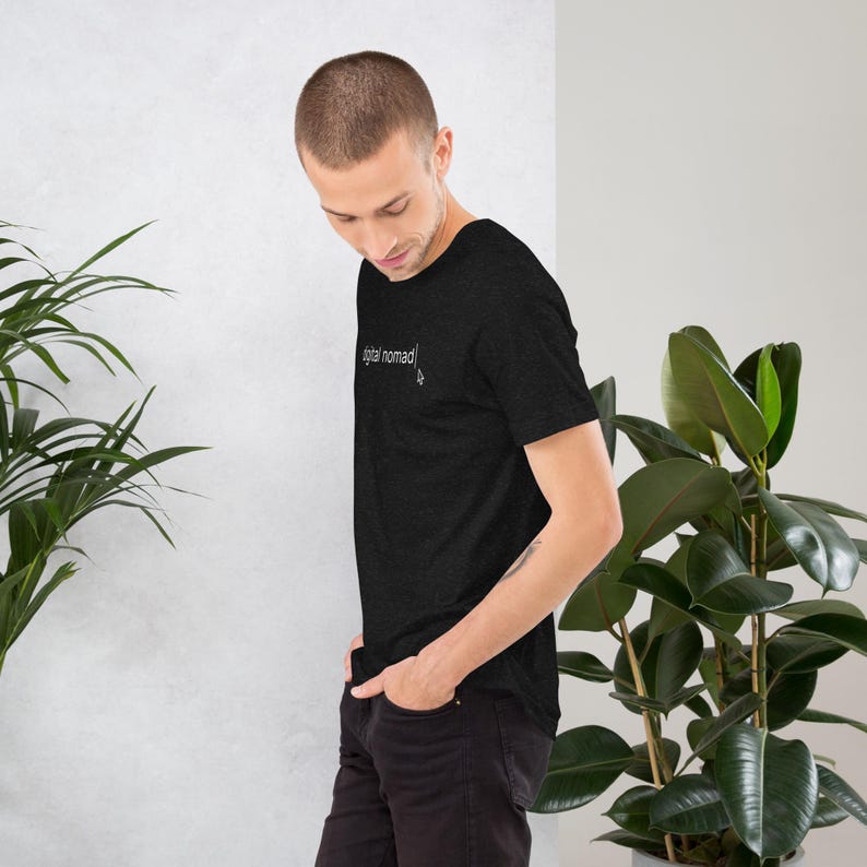 Digital Nomad Black T-Shirt – Tech Nerd & Geek Shirt for Remote Workers