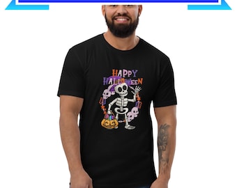 Elegante camiseta de esqueleto de Halloween para él y para ella: Camisa de disfraz espeluznante
