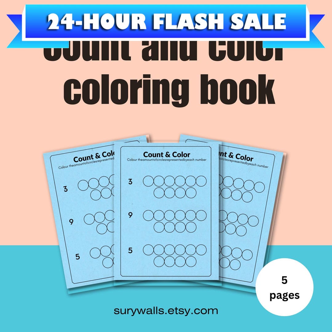 Interactive Counting & Coloring Book for Kids - Educational Toddler ...