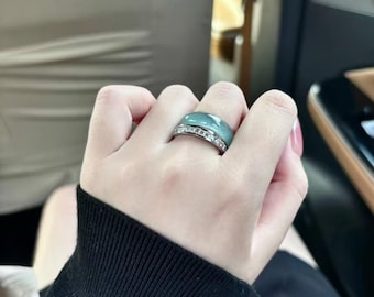 Genuine Burmese Jade Ring – Natural Green Jadeite Band for Men & Women