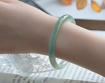 Natuurlijke jade armband voor dames – Echte groene jadeietsieraden | Echte stenen armband | Elegant cadeau voor haar | Lucky Jade-armband