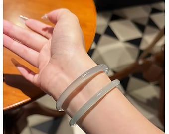 Echte jade armband echte groene jadeiet dunne natuursteen sieraden voor vrouwen geluksenergie met geschenkdoos