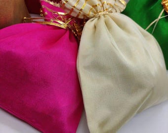 Bolsas de organza adornadas con Gota, regalo de boda, lote de 10 unidades
