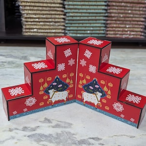 Golu Steps  for Pichwai prints on either sides and kolam prints on top Recital Return Gifts