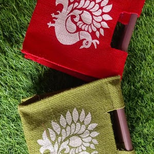 Full Jute Bag with different  print  for  wedding, festive occasion, house warming and varalakshmi Pooja