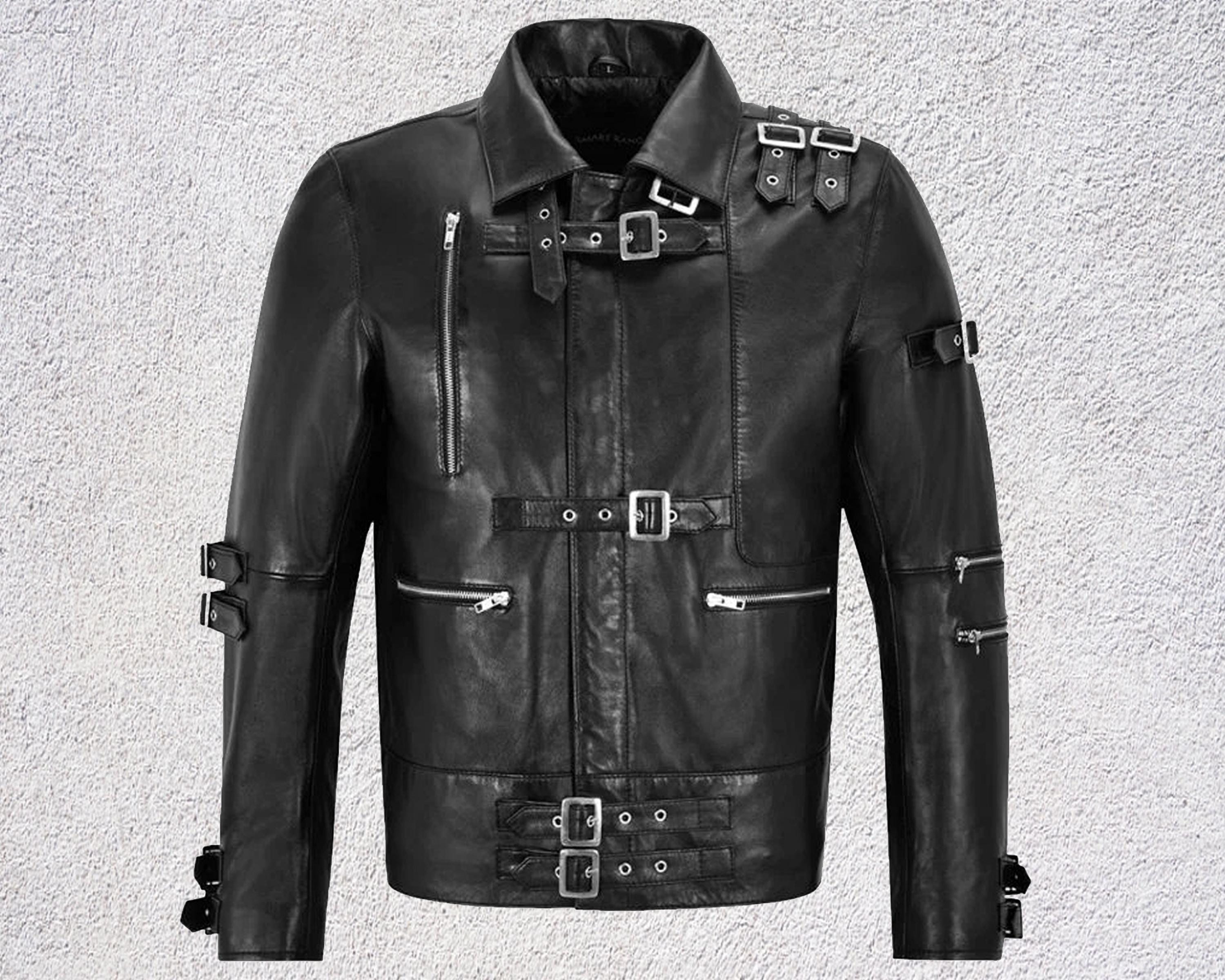 Michael Jackson Bad Black Leather Jacket for Men – Iconic MJ Style
