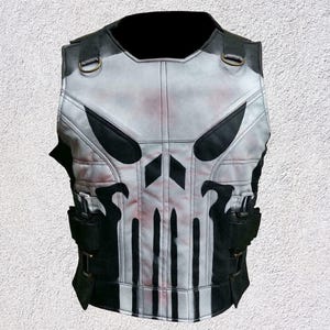 Punisher Tactical Leather Vest: Frank Castle Cosplay Armor