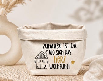 Brotkorb  / Einweihungsgeschenk / neue Wohnung, Einzug, Umzug, viele schöne Momente im neuen Zuhause / Geschenk Einzug Umzug