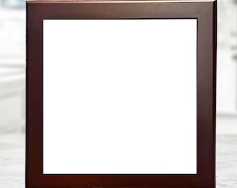 Marco de madera para azulejo de cerámica de 6x6" - Marco de madera personalizado para fotos