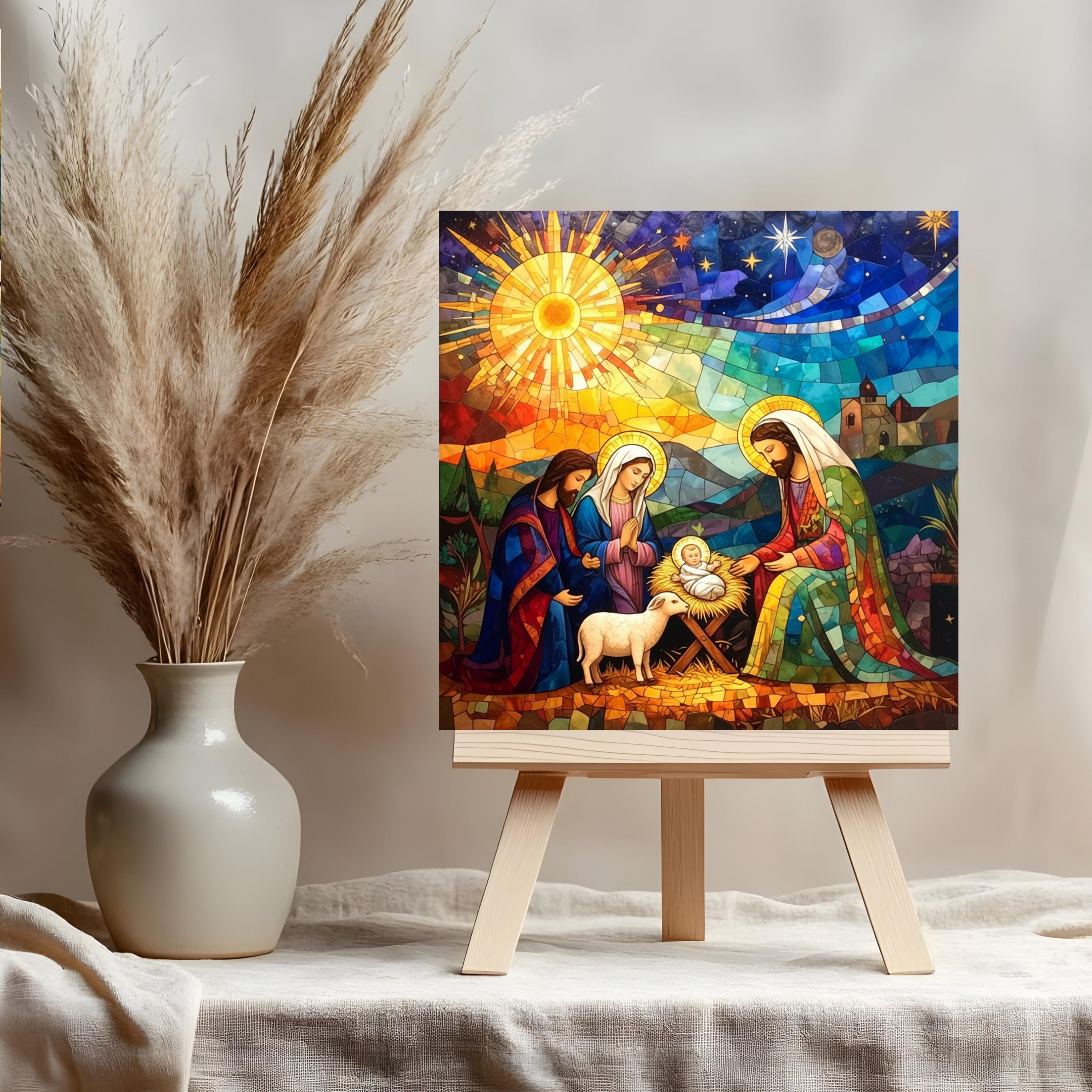 Christmas Nativity Ceramic Wall Art - Christian Home Decor - Religious ...