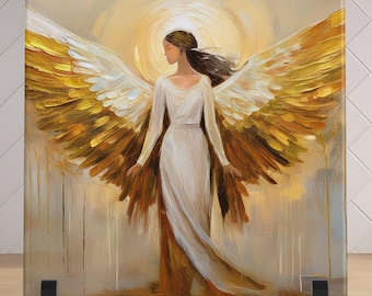 Archangel Ariel - Original Drawing - Ceramic Tile-lisa Azzano