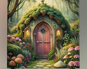 Enchanted Cottage Ceramic Tile Art – Fairycore Home Decor