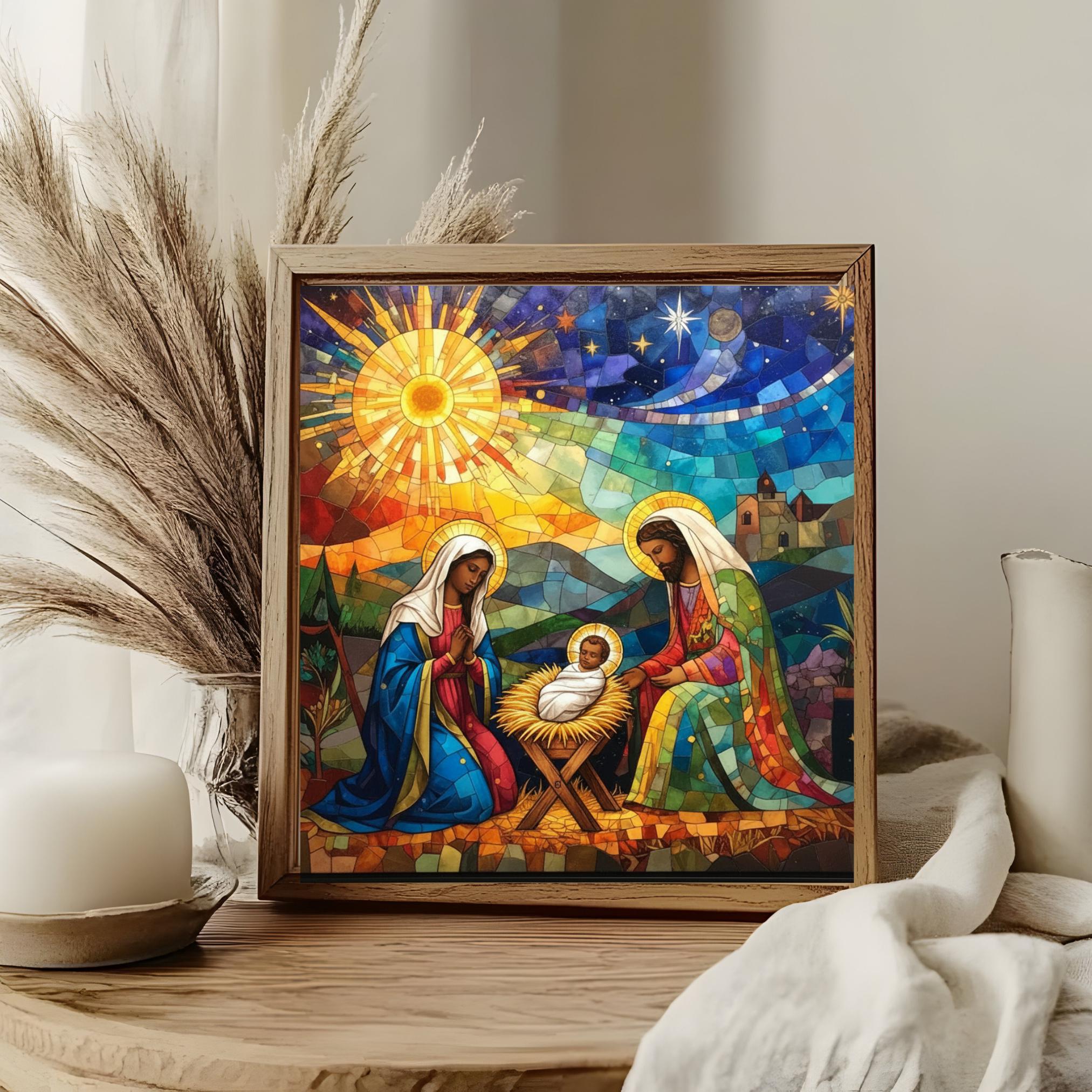 Christmas Nativity Ceramic Wall Art - African American Christian Home ...