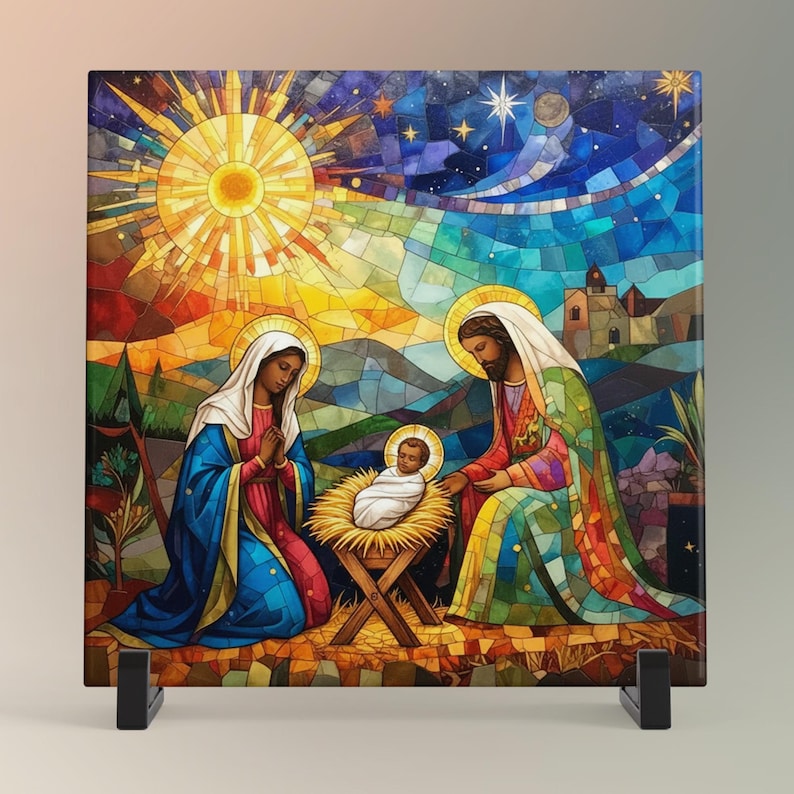 Christmas Nativity Ceramic Wall Art - African American Christian Home ...