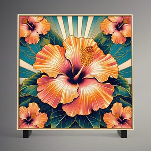 Ceramic Tile Art - Elegant Art Deco - Art Nouveau Decorative Tile - Ideal for Home Accents & Unique Gift Ideas