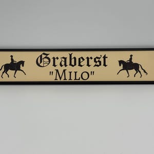 Personalized Horse Stall Sign Horse Stall Plaque Custom Horse Stall Sign Horse Mom Gift Horse Trainer Gift 2&quot; x 10&quot;