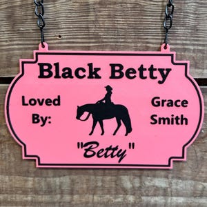 Personalized Horse Stall Sign Horse Stall Plaque Custom Horse Stall Sign Horse Mom Gift Horse Trainer Gift