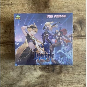 Karta pudełkowa Genshin Impact NS02 Pudełko na karty graficzne zapieczętowane Pudełko na karty kolekcjonerskie Genshin Impact Karta anime TCG Pudełko wzmacniające Manga Gra wideo