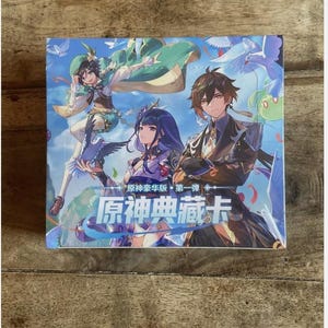 Karta pudełkowa Genshin Impact Kaciyuan Display Card Box Sealed Genshin Impact Trading Card Box Anime Card TCG Booster Box Manga Videogame