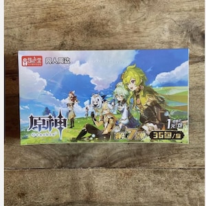 Karta pudełkowa Genshin Impact 1Y N7 Pudełko na karty graficzne Zapieczętowane pudełko na karty kolekcjonerskie Genshin Impact Karta anime TCG Pudełko wzmacniające Manga Gra wideo