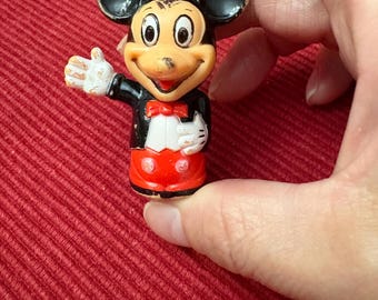 Vintage Mickey Mouse Resin Figurine. Very mini 5 cm tall