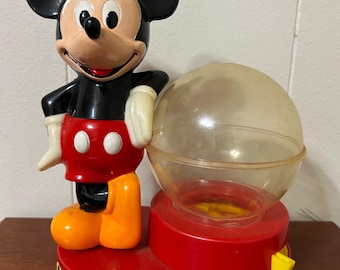 Vintage 1986 Mickey Mouse Plastic Bank