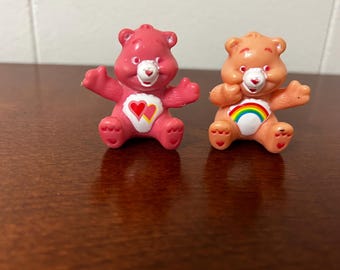 Mini pink cuddly bear figurines 2 for 5.00 dollars