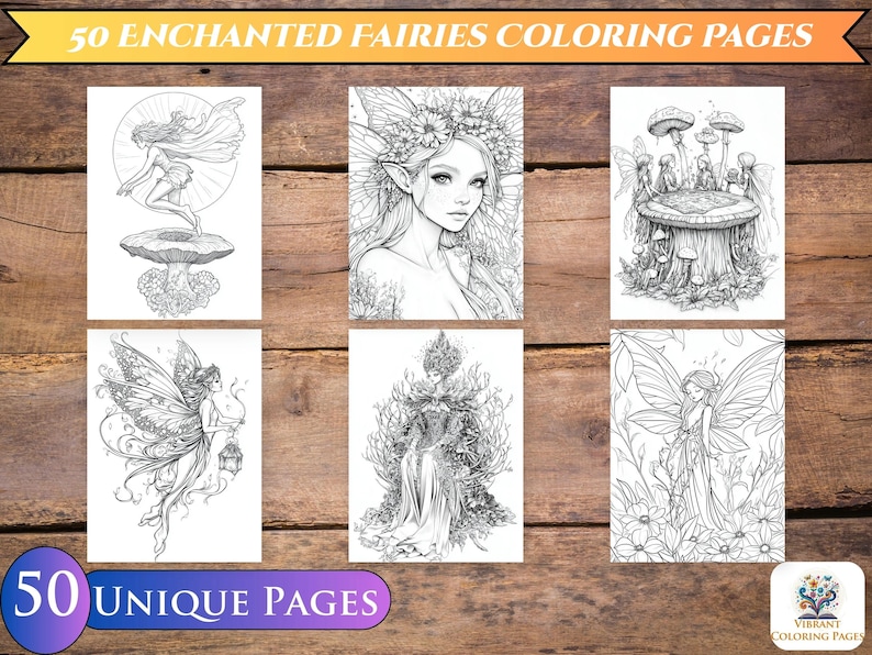 50 Enchanted Fairies Coloring Pages – Magical Designs for Adults ...