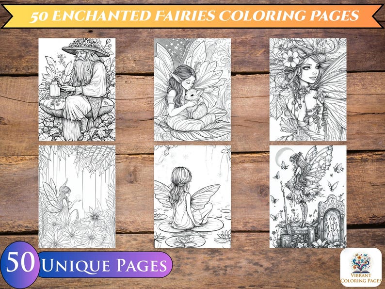 50 Enchanted Fairies Coloring Pages – Magical Designs for Adults ...