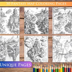 50 Fantasy Map Coloring Pages: Inspiring Coloring Book Printable ...