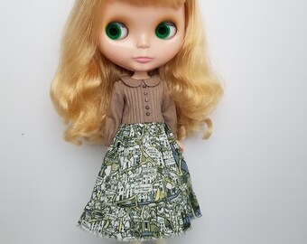 School Girl dress for blythe - Mink