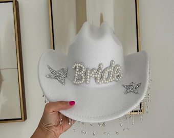MGupzao Cappello Da Cowgirl Con Strass Per Addio Al Nubilato – Nero – Accessorio Per Feste A Tema Western