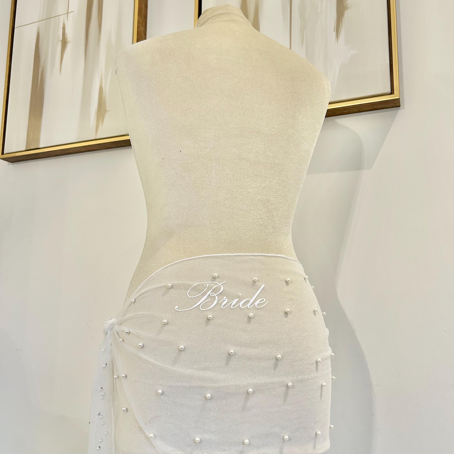 Bride Sarong | Bride Hen Party Sarong | Bridal Cover Up | Hen Party Accessories | Hen Party Gifts | Pearl Hen Party | Pearl Bridal Gifts - Bride