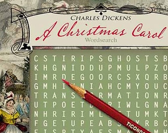 Download - A Christmas Carol Word Search Pack - Full Sheet  and 5x7 Note Card