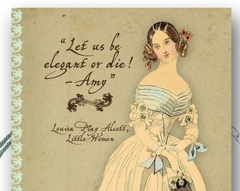 Little Women Note Card – Louisa May Alcott Quote (Digital Download)