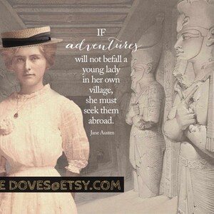 Note Cards - Bon Voyage - 5x7 Card - Jane Austen quote - If Adventures Will Not Befall