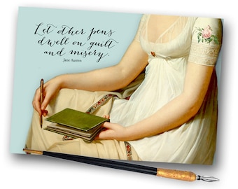 Jane Austen Printable Card - Let Other Pens Dwell