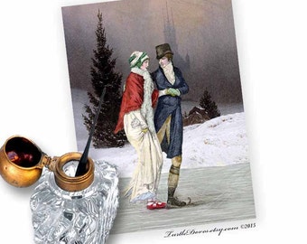 Regency Skaters - Single 5x7 Note Card - Digital Download
