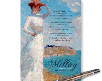 Instant Download - Millay - Afternoon on a Hill - Print-Your-Own Note Card